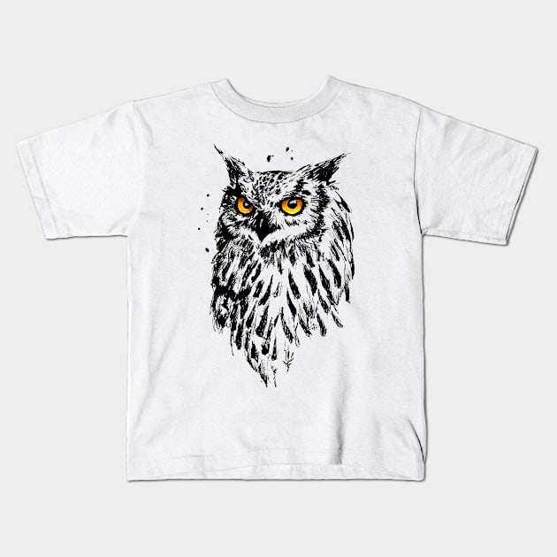 Owl Kids T-Shirt by Dashagileva.art